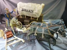 Bonanza 4 in 1 Wagon by Palitoy - No box. Appears complete with instruction manual