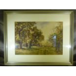 Attractive watercolour of a Woodland Scene, signature indistinct c.1900's