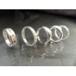 Five silver 925 dress rings - Total weight approx 21.6g