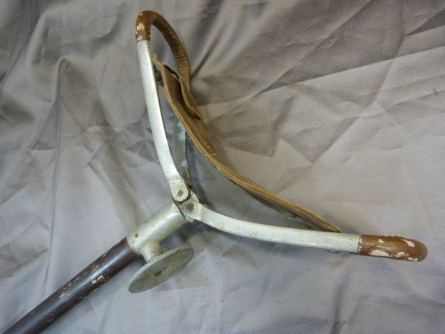Malacca walking cane with large rounded top ivory handle and silver collar by C T Burrows & Sons ( - Image 8 of 9