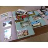 Collection of postcards - three albums and one box