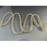 14K Gold facetted Curb Link neck chain. approx 24" long x 2.75mm wide with Lobster Claw Clasp. In