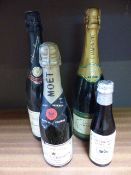 Moet and Chandon Brut Imperial half size Champagne 'Epernay-France' NM 342 272, along with two other