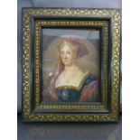 Antique Watercolour - unsigned of a Queen/Royal