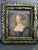 Antique Watercolour - unsigned of a Queen/Royal