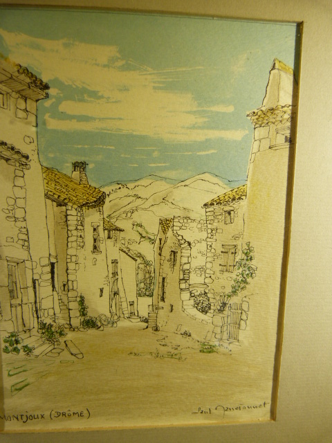 Various small framed watercolours mainly of French street scenes in Pen and Watercolour by Artist on - Image 5 of 13