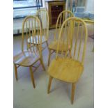 Four Blonde Ercol chairs