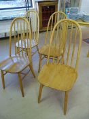 Four Blonde Ercol chairs