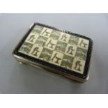 Silver Cigarette case - Poss Russian hallmarked 800 cigarette case with enamel decoration to top.