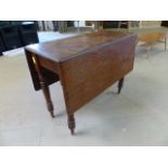 Antique mahogany drop leaf table