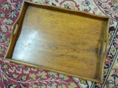 Victorian oak serving tray