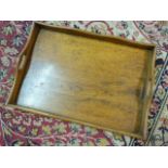 Victorian oak serving tray