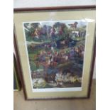 'A Racing Nightmare' coloured lithograph with original instructions to 'Horses' Faces' to back.