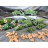 Collection of Military Corgi and Dinky Cars and trucks