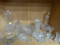 Large collection of cut glass items