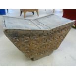 A Poss Indian Koran Chest, The top sloped as to allow the book to sit freely on the top. Carved to