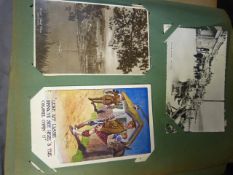 Postcard Album containing a large collection of post cards from Swanage. Mainly Edwardian