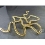 9ct Gold Faceted Curb link chain approx 47cm long with a Lobster Claw Clasp. Total approx weight