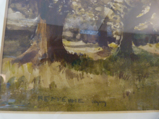 Attractive watercolour of a Woodland Scene, signature indistinct c.1900's - Image 3 of 3