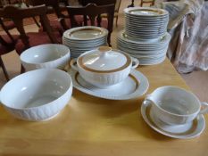 A Thomas of Germany Retro part dinner service, mainly bowls, plated, Bowls with covers and gravy