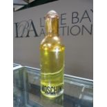 Demonstration/Display bottle for Moschino - Gilding worn around the top and liquid inside