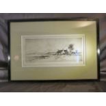 Archibald Grigor - An early 20th Century etching titled ' On The Shore Road Landress' Signed Lower