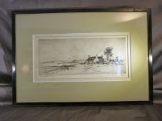 Archibald Grigor - An early 20th Century etching titled ' On The Shore Road Landress' Signed Lower