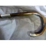 Hallmarked silver embellished walking cane