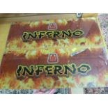 Two ACE Inferno glass panels for a pub fruit machine