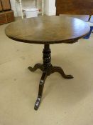 18th Century Elm topped tip up table