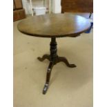 18th Century Elm topped tip up table