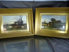 William Manners, R.B.A. (British, 1860-1930): A pair of oil paintings depicting countryside scenes