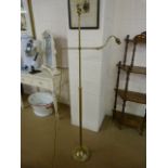 Victorian Brass bedside lamp. Long neck to head.