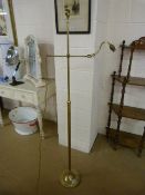 Victorian Brass bedside lamp. Long neck to head.