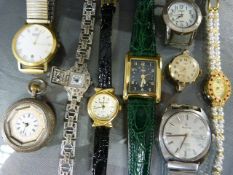 A collection of nine watches to include a Smiths Empire, Bulova, Eton, Oris, Phillip Mercier etc