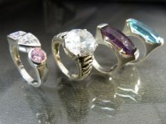 Four Silver 925 Dress rings - Total weight approx 27.2g