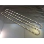 Pair of hallmarked Silver Italian twisted chain necklaces (matching) - full length (open) approx