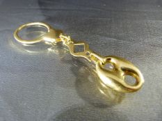 18ct Yellow Gold Key Ring/Fob. Stamped 750 Total Approx weight 8.9g