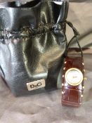 Dolce and Gabana Fashion watch in working order - with original bag.