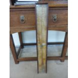 Unusual oak cased Victorian Barometer, instructions written inside the case . Maker G.P