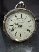 A Victorian silver cased chronograph centre seconds Goliath pocket watch signed Lichtenstein