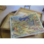 Chad Valley wooden puzzle of Noah's ArK - complete in original cardboard box and Wooden packaging