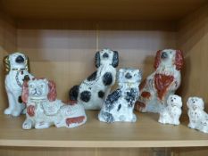 Collection of staffordshire dogs A/F