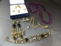 Four boxed sets of costume jewellery