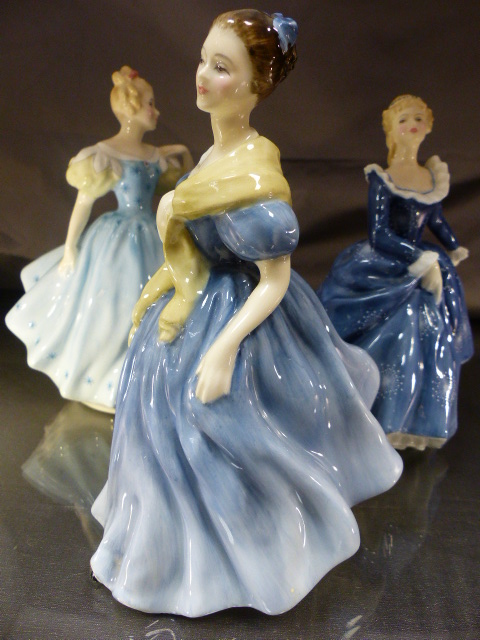 Three Royal Doulton lady figurines - Fragnance HN2334, Adrienne HN2304 and Enchantment HN2178 - Image 5 of 21