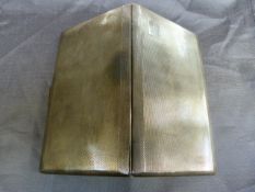 Hallmarked Silver Cigarette case Birmingham 1956 by Mappin and Webb Ltd with Engine Turned