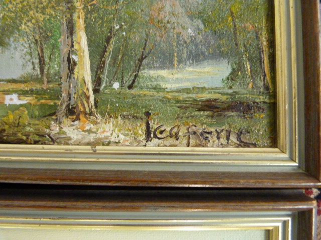 Three oils - One of a Mountainous scene signed C Bray and two others of heathland. - Image 9 of 10