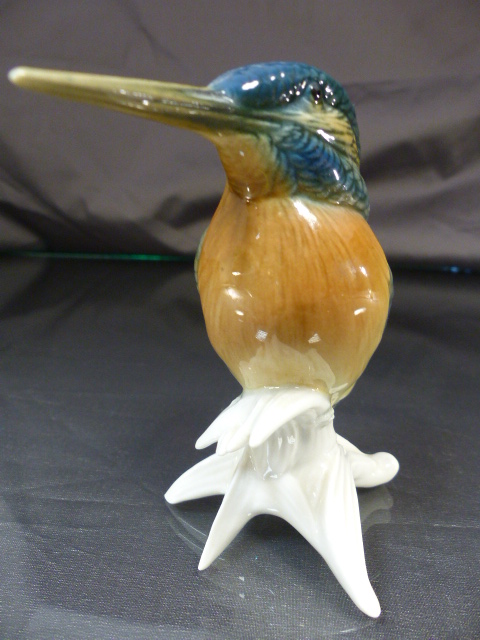 Karl Ens figure of a Kingfisher (Condition - no chips or cracks) along with a West German Geobel - Image 9 of 9