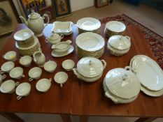 Bavarian part dinner service along with similar Harlequin set of Carstens Porcelain china