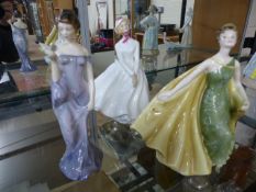 Three Royal Doulton lady figurines - Mary HN2374, Harmony HN2824 and Alexandra HN2398